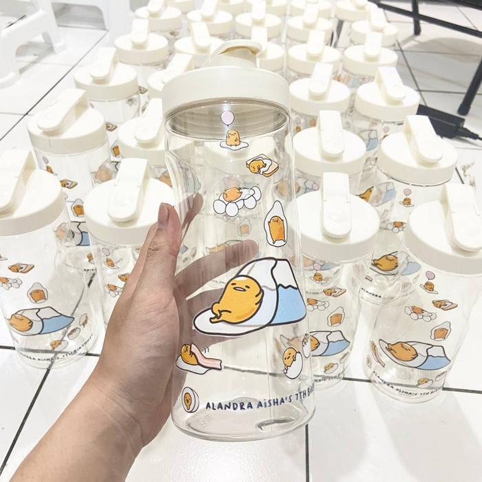 Botol Minum Tumbler Nina 1,2 liter Sakou Custom Plastik Putih