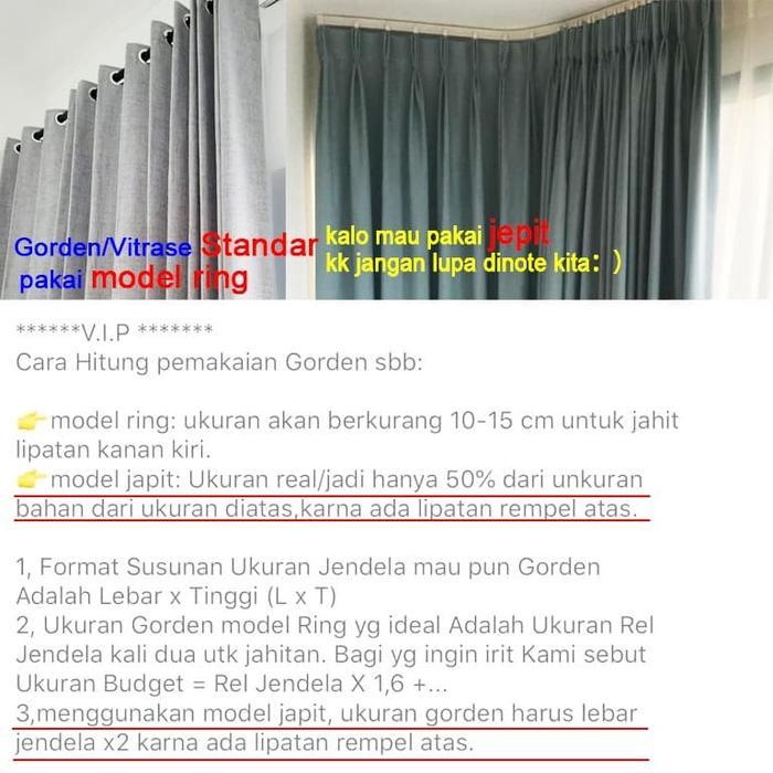 Best Seller Vitrase Gorden/Vitrase Cream/Pohon Besar Putih Hijau Premium