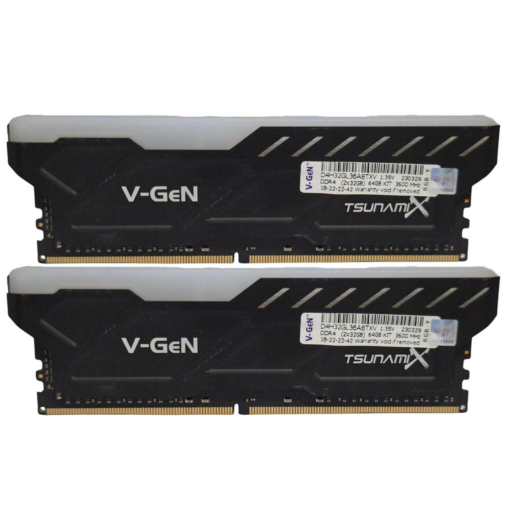 V-GeN TsunamiX DDR4 64GB (2x32GB) 3600MHz RGB | RAM PC Komputer