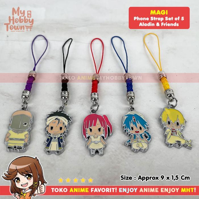 Gantungan Anime Charm Set Of 5 Magi Aladdin Sinbad Judal