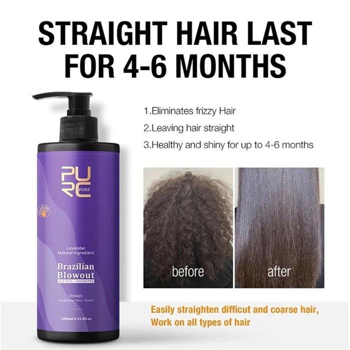 hair Keratin Lavender Smoothing Treatment Brazilian PURC Keratin Smoothing Keratin Hair Treatment