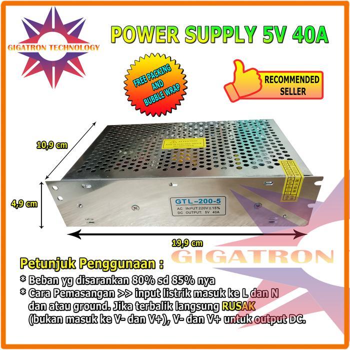 Power Supply 5V 40A Switching Power Supply 5V 40A Psu 5V 40A Switching