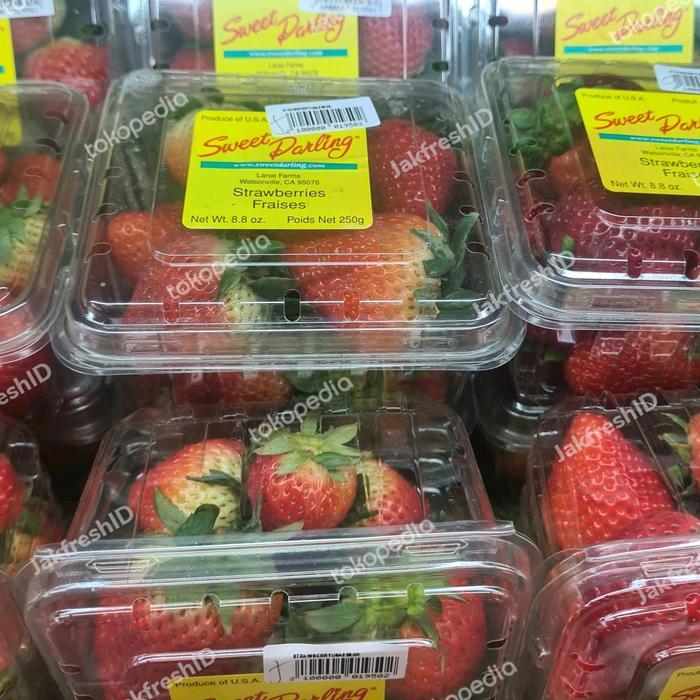 DISKON Sweet Darling Buah Strawberry USA Sweet Darling Pack 250 Gram