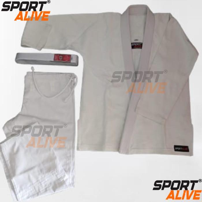 TERLARIS Seragam Jujitsu POLOS Gi BJJ BraziJiujitsu Judo Gi SPORTALIVE Polos PUTIH RAJUT READY STOCK
