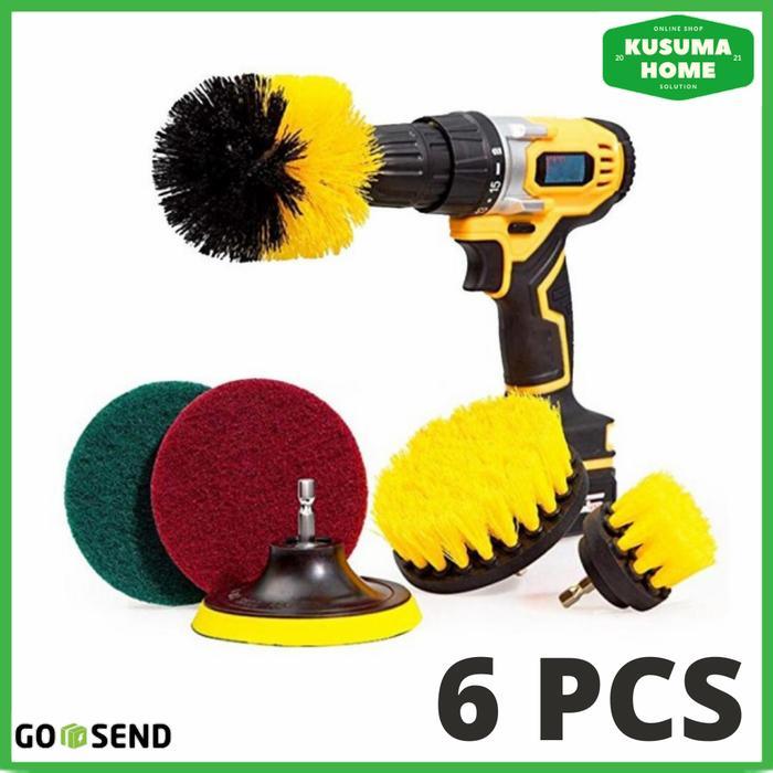 Cleaning Tools Aesthetic Power Cleaning Brush Head Mshier Kepala Sikat Bor Elektrik 6 Pcs Cleaning