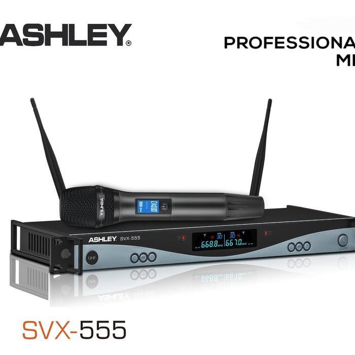 NEW MIC WIRELESS ASHLEY SVX 555 ORIGINAL BAHAN FULL BESI GARANSI RESMI 1 TAHUN MIK MICROPHONE