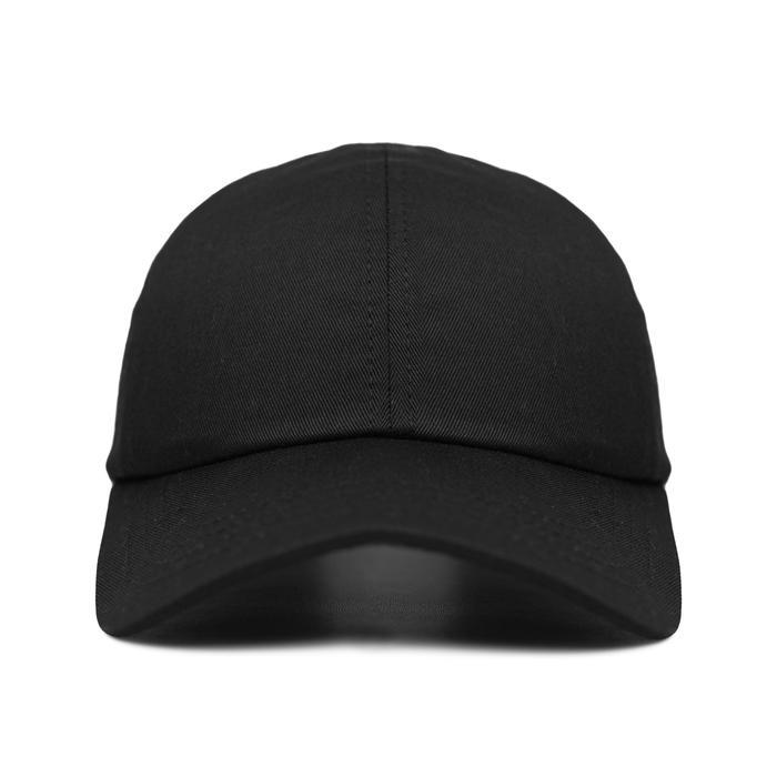 BOYSCODE Topi Baseball Polo Cap Basic Distro Pria Wanita Polos Hitam Fullblack