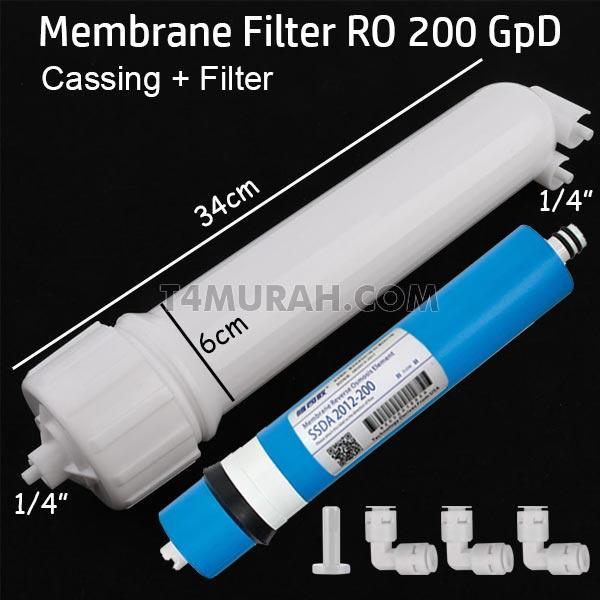 Membrane filter air ro reverse osmosis RO 200 Gpd housing refill filter membrane