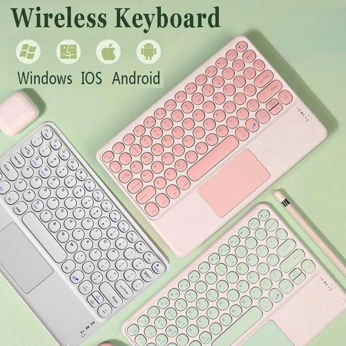 Logitech Computer - Wireless Bluetooth Keyboard With Touchpad For Ipad Keyboard Universal For