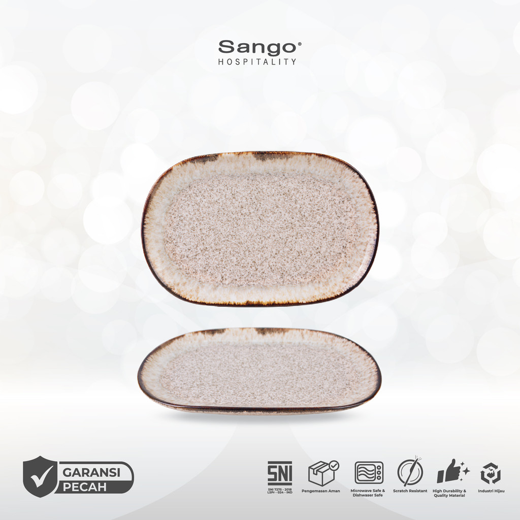 Sango Ora Coastal Sand Piring Saji/Platter Kecil Small Platter Keramik Hotel Restoran Cafe