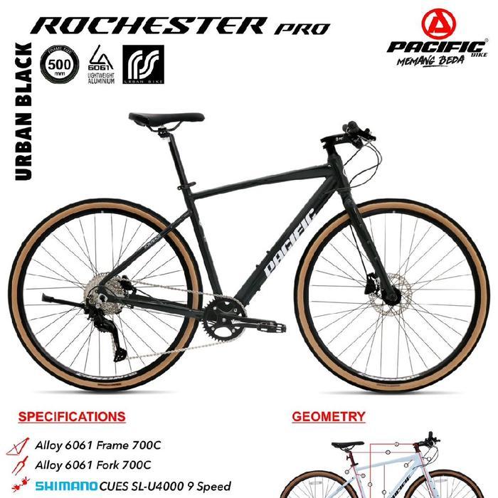 Sepeda Hybrid / Gravel / Roadbike 700c Pacific Sprinter Rochester / Exotic 2708 HR FR GR / Element J