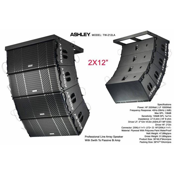 SPEAKER LINE ARRAY ASHLEY TW212LA TW 212 LA ORIGINAL