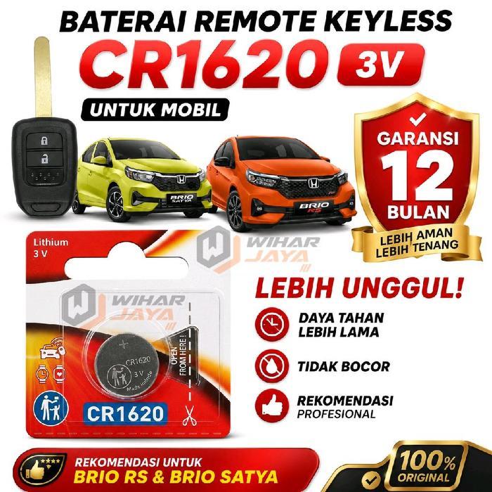 Baterai Remote Keyless CR1620 3V untuk Mobil Brio Rs Brio Satya 12 Bulan Berkualitas Tahan Lama -