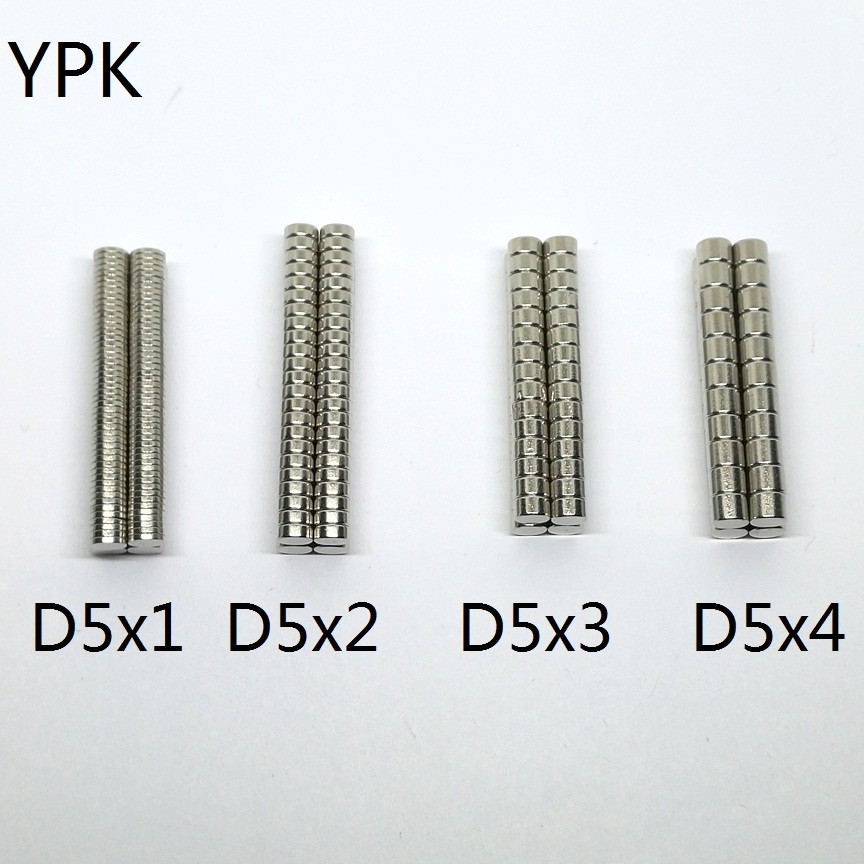 500PCSLOT Disc NdFeB Magnet 51 52 53 54 N35 Round Speaker Permanent Neodymium Magnets 5x1 5x2 5x3