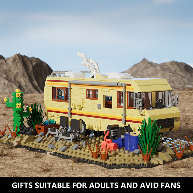 Technical Breaking Bad RV Adventure Camper Bus Car el Building Fit Car Vehicle Assemble Bricks Toys
