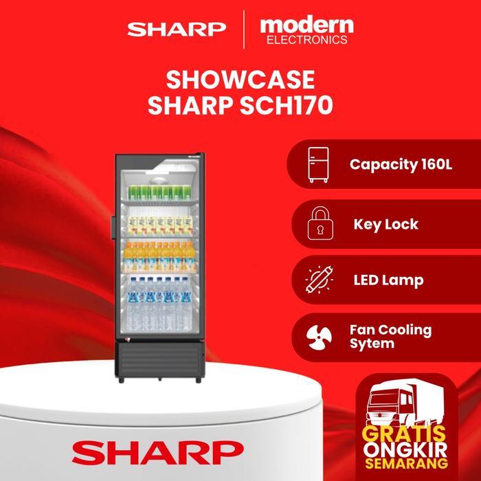showcase sharp SCH 170 PS Kapasitas 160 liter