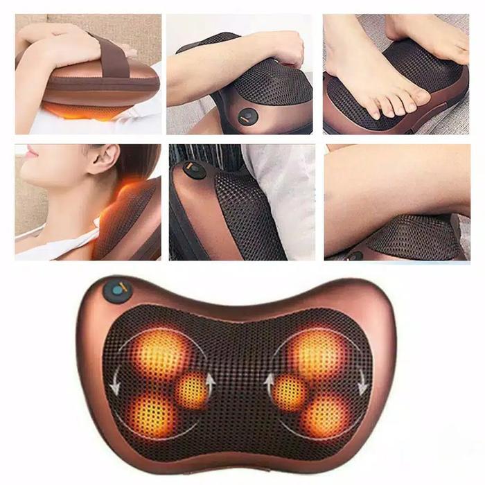 BANTAL PIJAT LEHER 8 BOLA UNTUK DI MOBIL DAN RUMAH BERKUALITAS