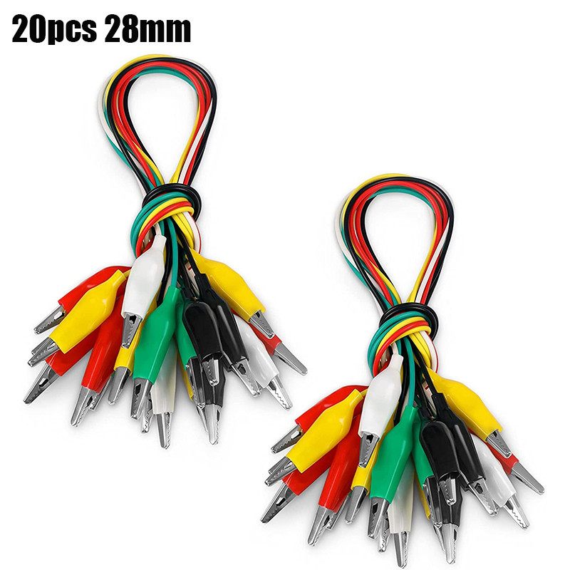 35cm 28mm Crocodile Clip Number Double ended Crocodile Clips Cable Testing Wire Clip for Electrical