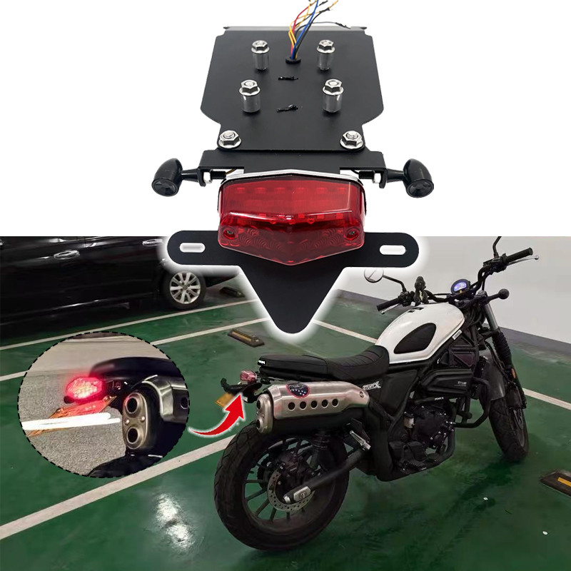 CL500 LICENSE PLATE HOLDER LED LIGHT FOR HONDA CL500 CL250 CL 500 MOTORCYCLE REAR TAIL TIDY FENDER
