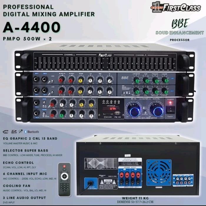 Power Amplifier Firstclass Fc-A4400 Fca4400 Fc 4400 Power Amplifier Bluetooth Firstclass Fc-A4400
