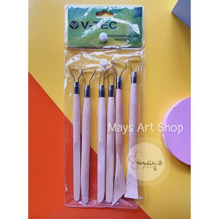 Clay Tools Kawat dan Kayu Set isi 6 20 cm - Modelling Tool Alat Pembentuk Tanah Liat Sculpting