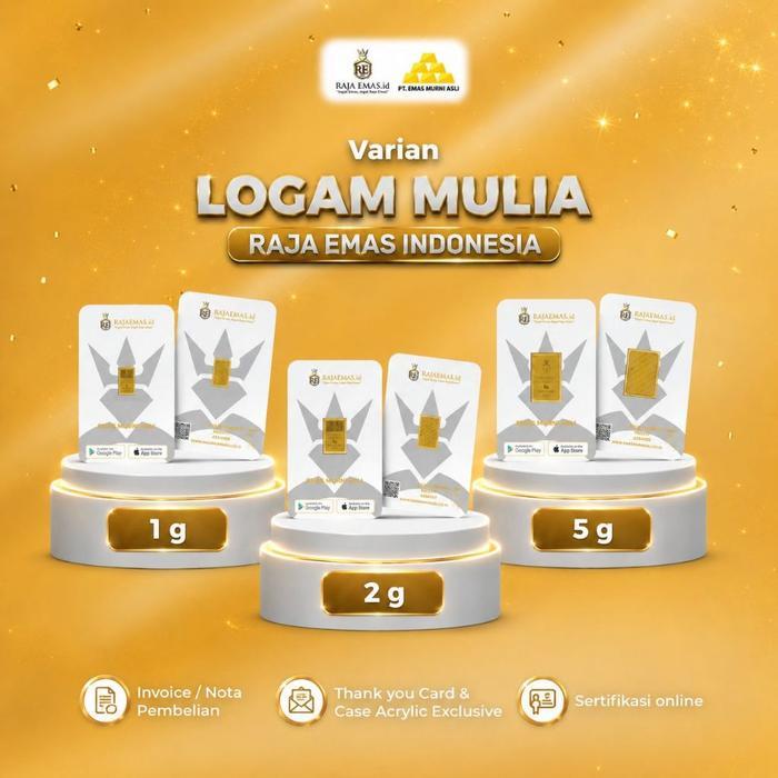 Raja Emas Indonesia Logam Mulia 1 Gram Bersertifikat