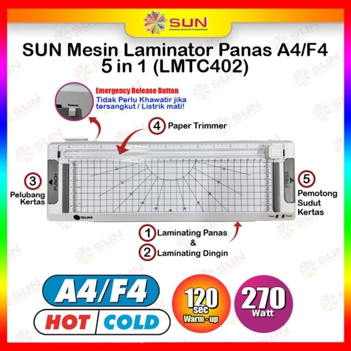 Terlaris Mesin Laminating Sun A4 / F4 - Plastik Laminating A3 / F4 / A4 - Laminating Panas &