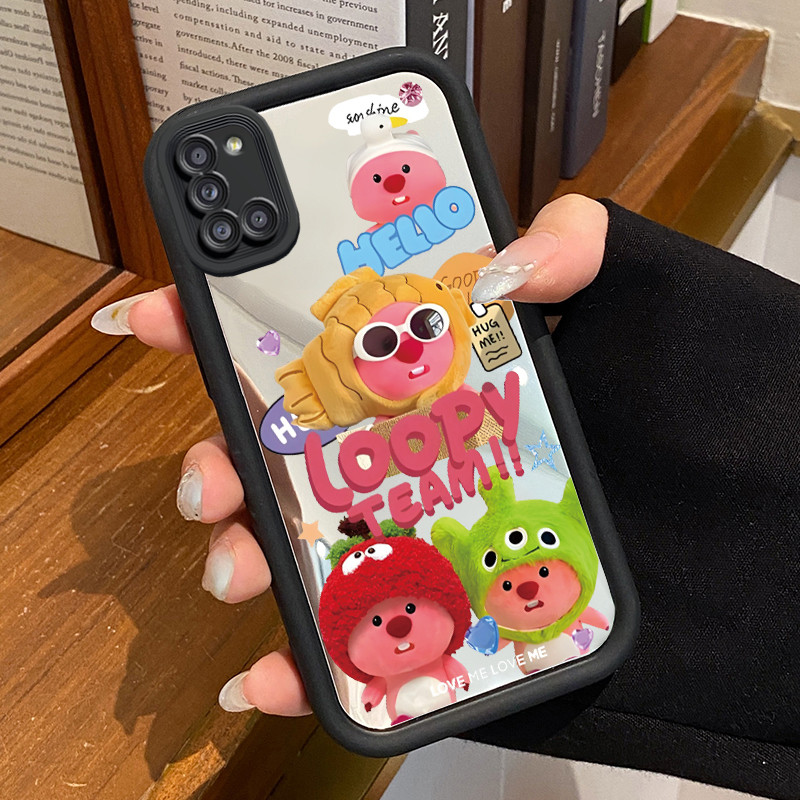 Casing Hp Untuk Samsung Galaxy A31 Case Boneka kain Kasing Mirror Cesing Akrilik Silikon Softcase Ce