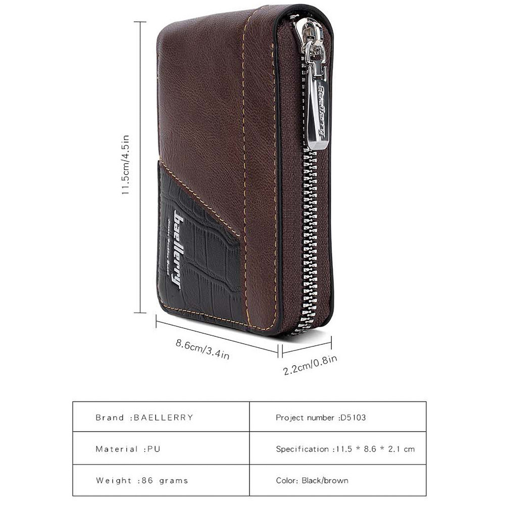 Single Color Men's RFID Wallet, Soft PU Leather Compact Short Casual Travel Essential