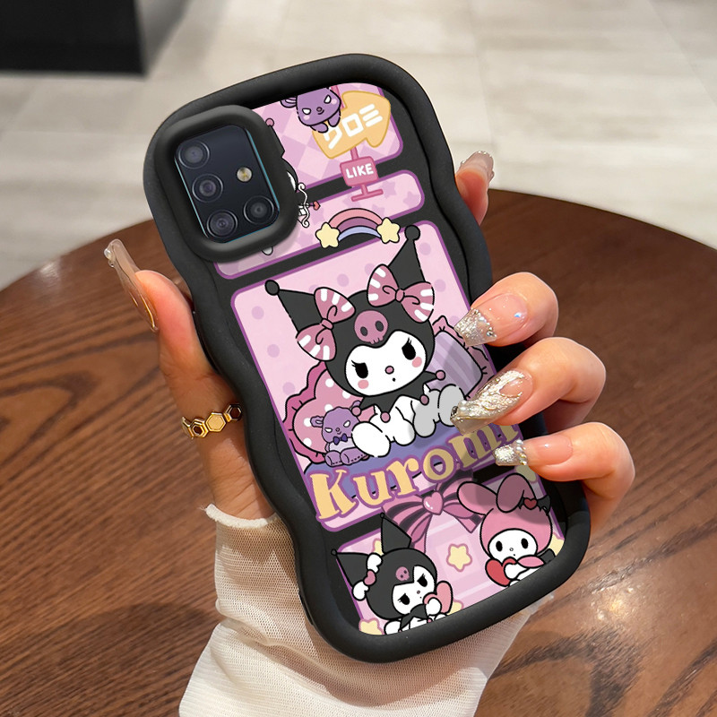 Casing HP Untuk Samsung A51 M40s Case selimut Wavy Edge Macaron Cesing Silikon Softcase Kasing MODEL