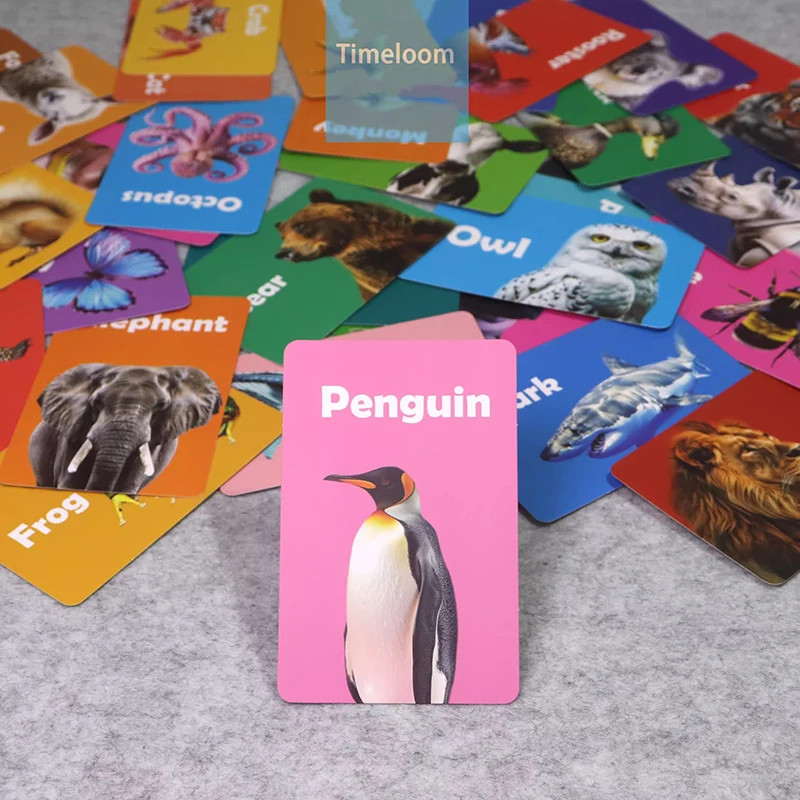 Baby Phonics Flash Cards Cognitive Flashcards for Kids Learning Alphabet Number Animals Educational
