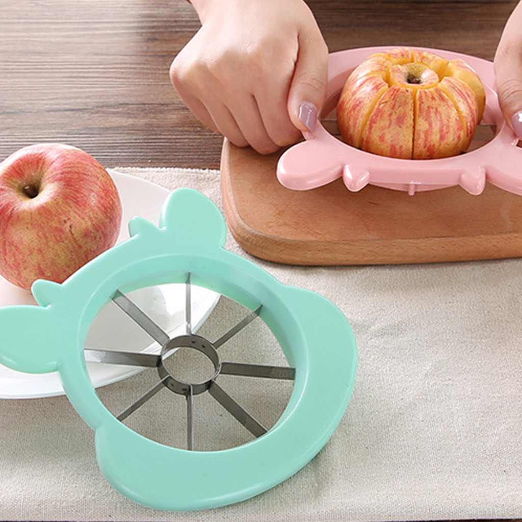 1pc - Cute cartoon stainless steel apple slicer, fruit slicer, fruit slicer, apple knife