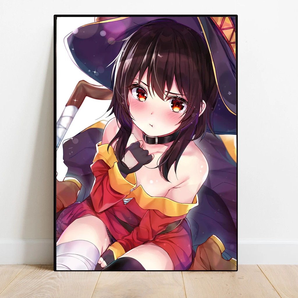 Japanese Anime Figure Hot Classic novel Konosuba Modern Art Home Wall Decoration Canvas Poster Aesth