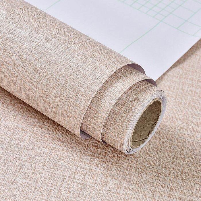 Wallpaper Dinding Polos Kanvas 45cm x 10m