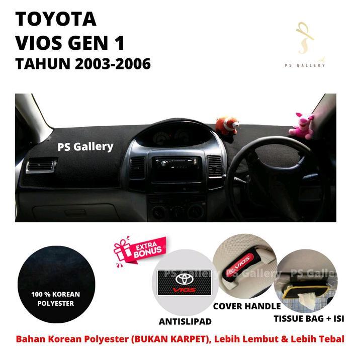 Alas Dasbor Mobil Vios Gen 1 Tahun 2003-2006 Aksesoris Cover Dashboard Premium