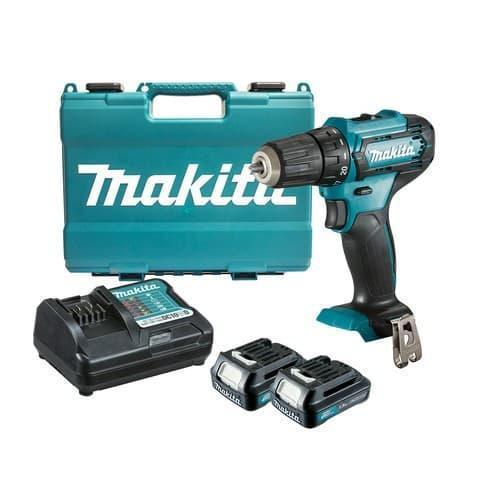 Makita Bor Makita Tipe Df333Dwye Batre 12V 1.5Ah Dengan Kapasitas Pengeboran Baja 10Mm & Kayu 21Mm