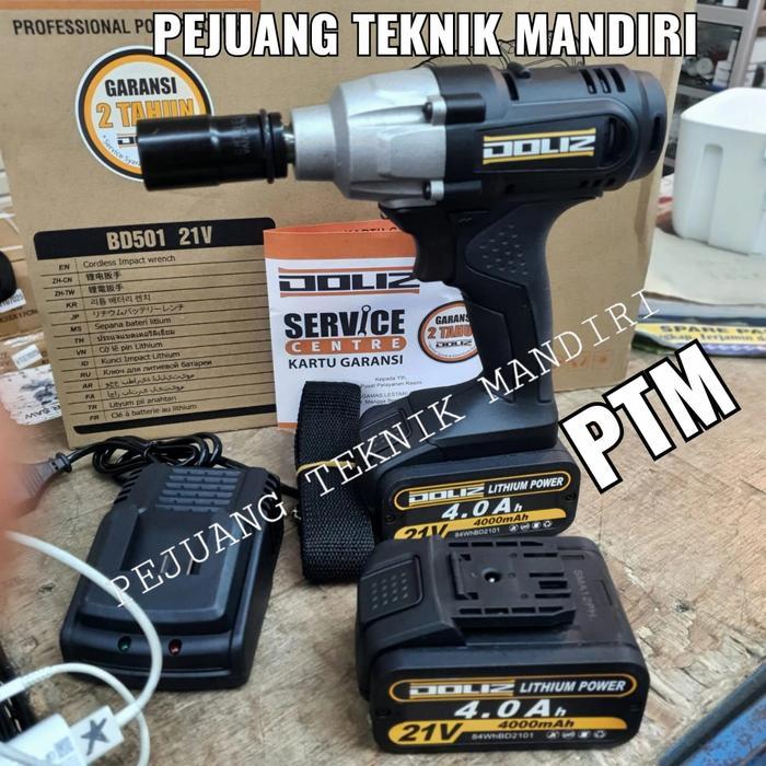 Cordless Impact Wrench Doliz Bd501 Impact Wrench Baterai Doliz Bd 501