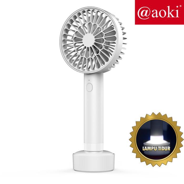 AOKI Emergency Kipas USB Charger 2in1 lampu tidur Baterai Lithium
