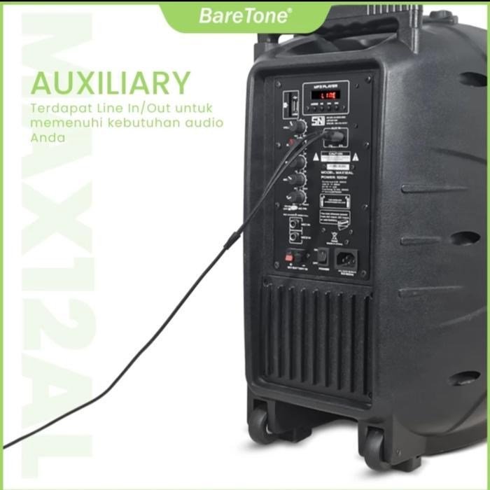Speaker Aktif Portable Baretone 12 Inch Max12Al Bluetooth Wireless