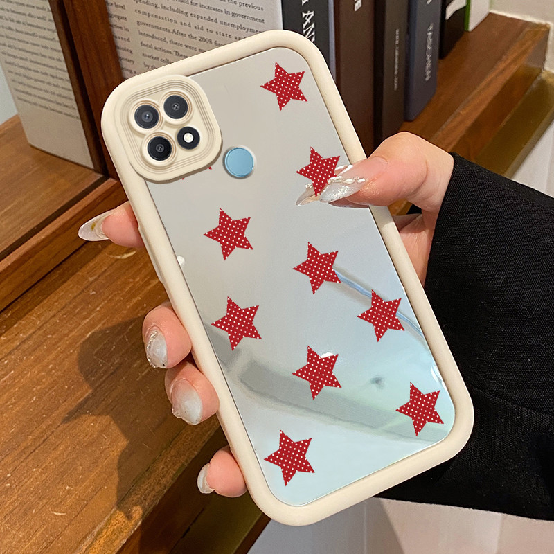 Casing Hp OPPO A15 A15s A35 Case HP Casing pola Bintang stiker Kesing Kasing cermin Cesing Silikon S