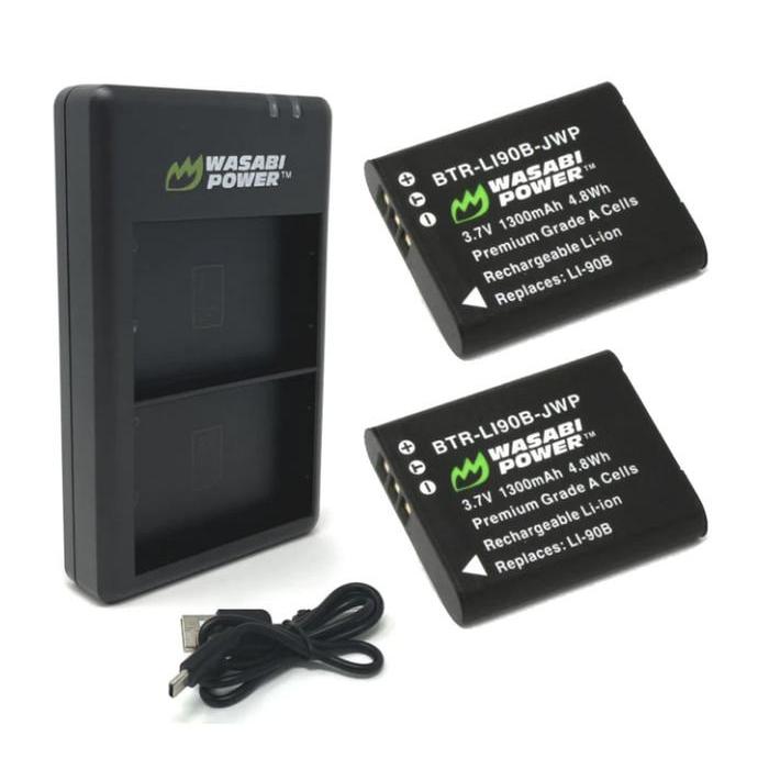 WASABI POWER Battery & Charger for Olympus LI-90B LI-92B LI90B LI92B TG1 TG2 TG3 TG4 TG5 TG6 TG7 SH1