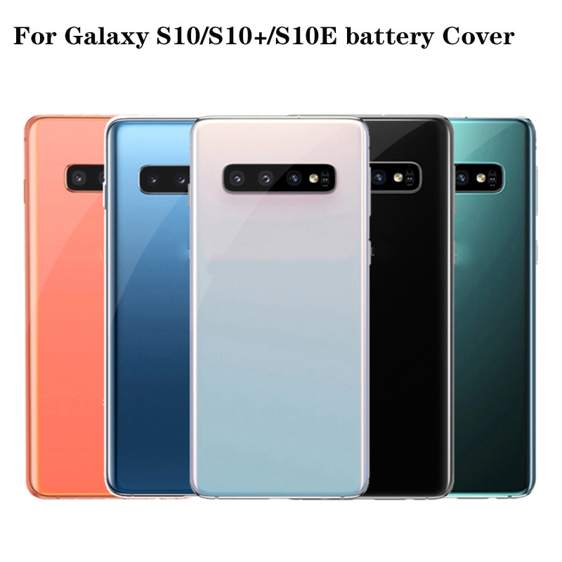 Back Glass For Samsung Galaxy S10 S10 Plus S10+ S10E 5G Battery Cover Rear Door Housing Panel With