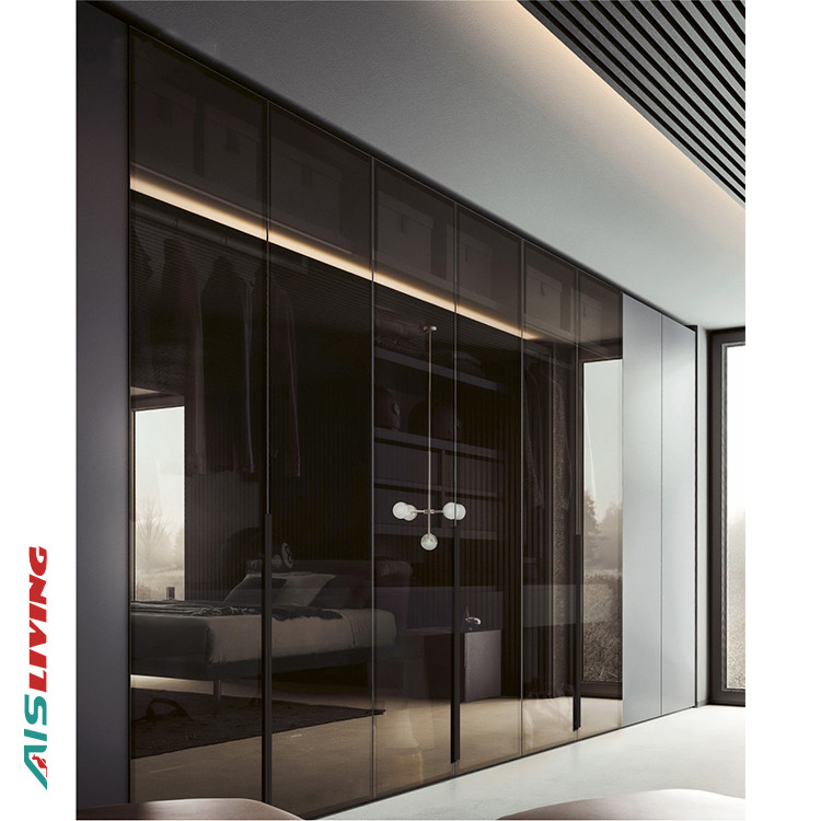 Latest Design Custom 6Mm Tempered Wardrobe Dressing Room Cabinet Walk-In Closet Storage Organizer