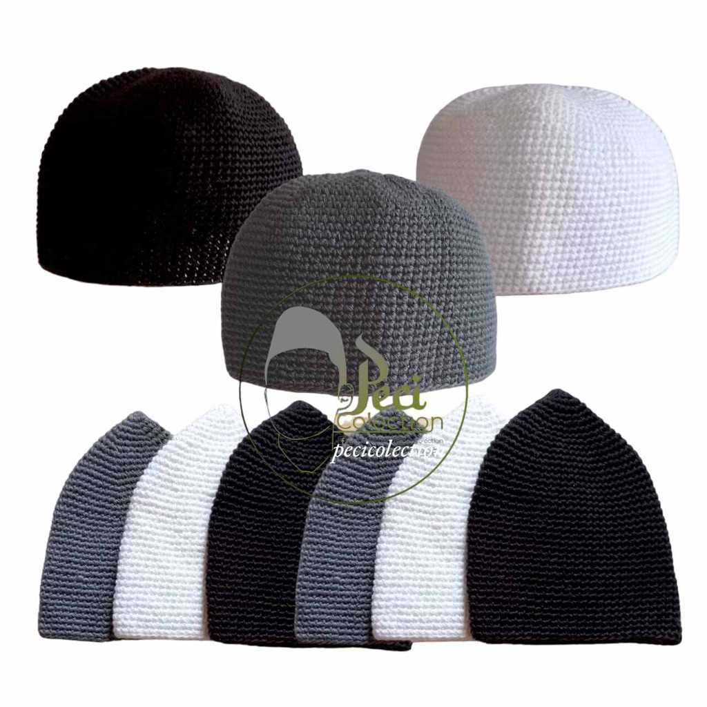 Peci Kopiah Rajut Polos Tebal Peci Rajut Tebal Full Polos