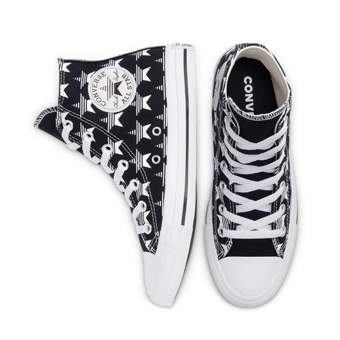 New Sepatu Sneakers Wanita Converse Ct As Hi Star Print Black 168808C Terlariss 