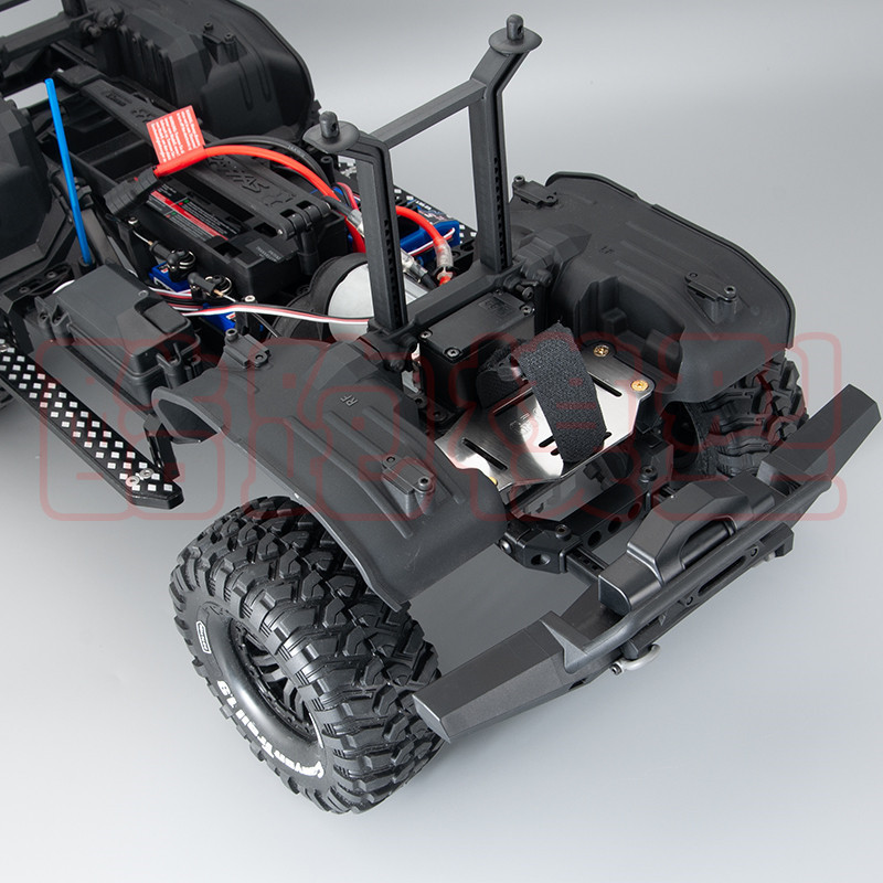 MEREPACCOR Front Metal Plate Battery Device Expansion for 1/10 RC Crawler Car Traxxas TRX4 4X4 G500 