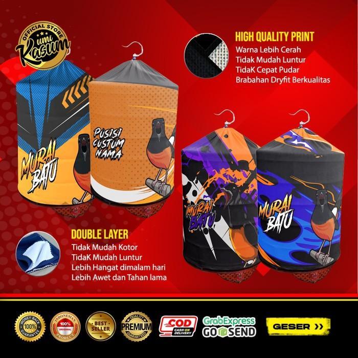 33og- Kerodong Murai Batu Double Layer Umi Kasum Kerodong Bulat Motif 20 Kmm