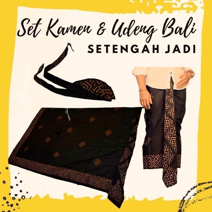 Promo Set Kamen Dan Udeng Bali Setengah Jadi Original
