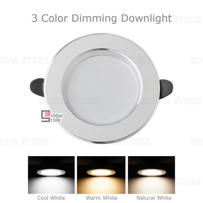 LAMPU LED DOWNLIGHT LAMP 5 WATT 3 WARNA EMICO 5W 3-COLOR LED PANEL LIGHT DOWN LIGHT LAMPU PLAFON