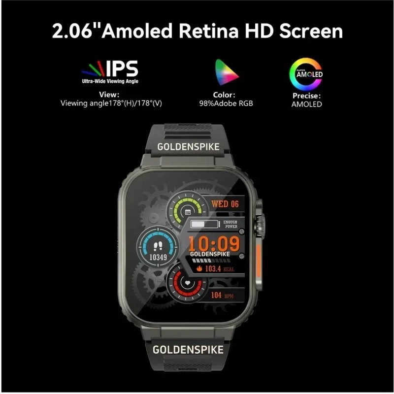 Microwear Ultra Ai3 Smartwatch: 4G SIM Card Android 2.2'' Amoled, AI Health Monitoring, 180 Rotary